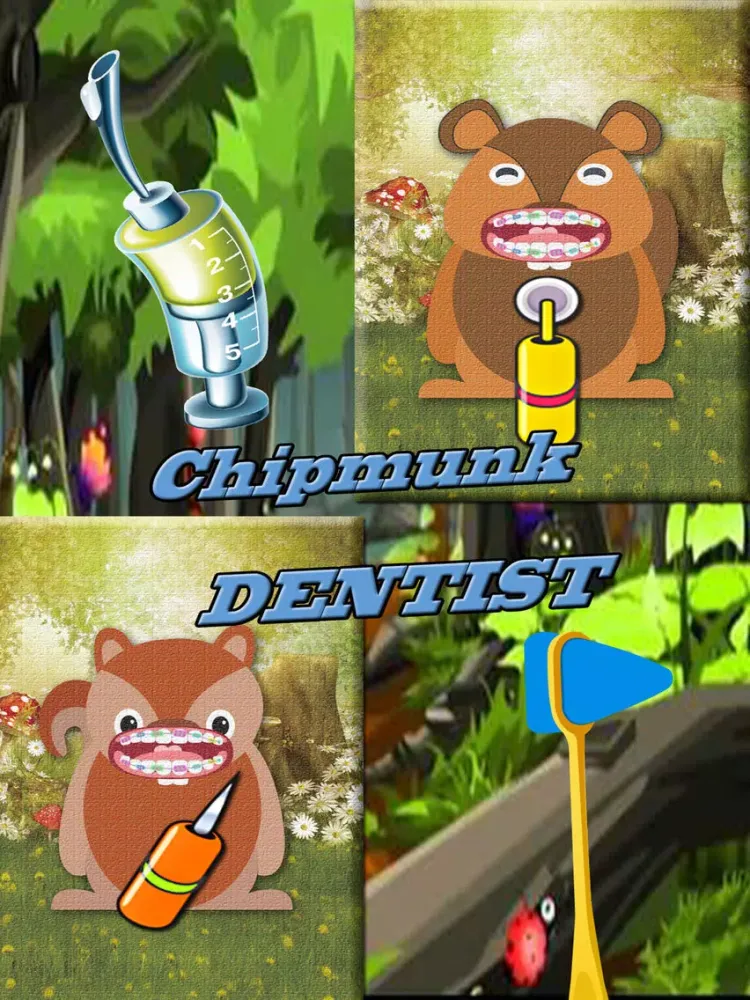 Dentist Games of Chipmunk - Dental for Fun Kids iPad  Screenshots