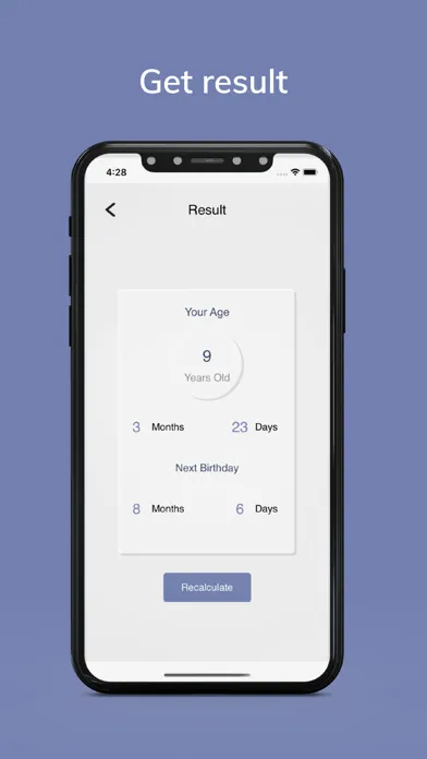 Capturas de tela do Age Calculator by DOB