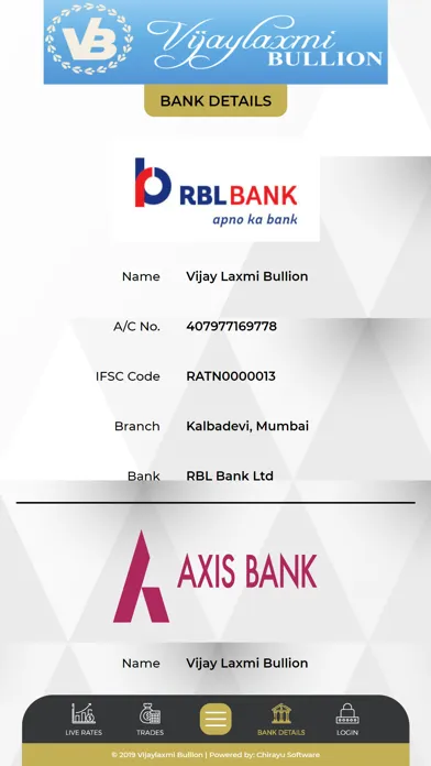 Capturas de tela do Vijaylaxmi Bullion - Mumbai