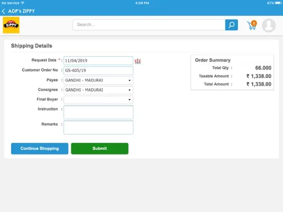 Tangkapan layar ADP's ZiPPY iPad 