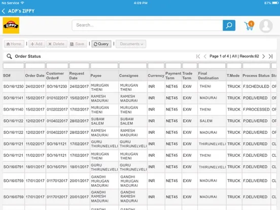 Tangkapan layar ADP's ZiPPY iPad 