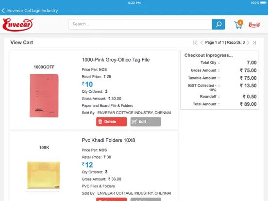 Screenshot di Enveear Cottage Industry iPad 