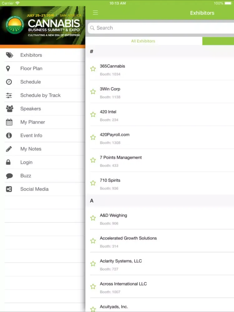 Cannabis Business Summit Expo iPad  Screenshots