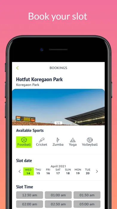 Capturas de tela do Roar Sports: Booking Engine