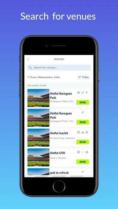 Capturas de tela do Roar Sports: Booking Engine