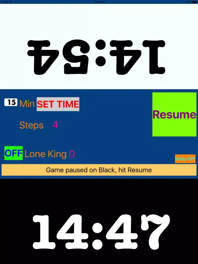 ภาพหน้าจอของ Chess Competition Clock for iPad iPad 