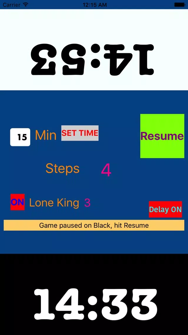 Chess Competition Clock for iPad Screenshots