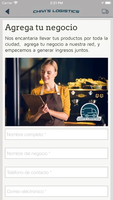 Capturas de tela do Chivis logistics