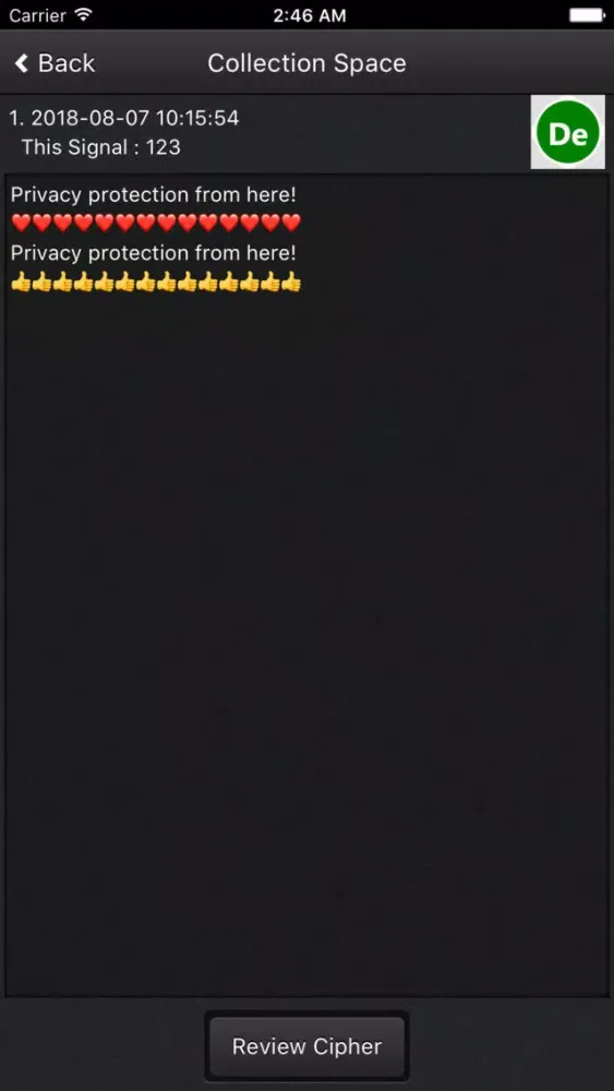 Capturas de tela do CipherLand