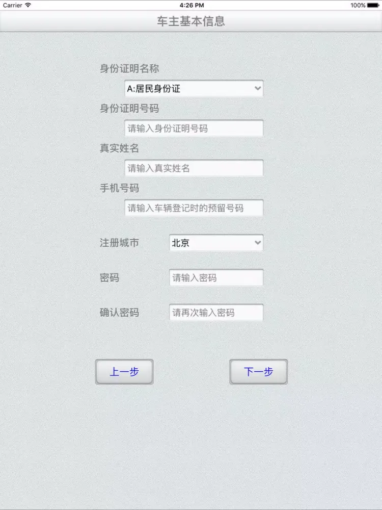 车辆违法查询 iPad 应用截图
