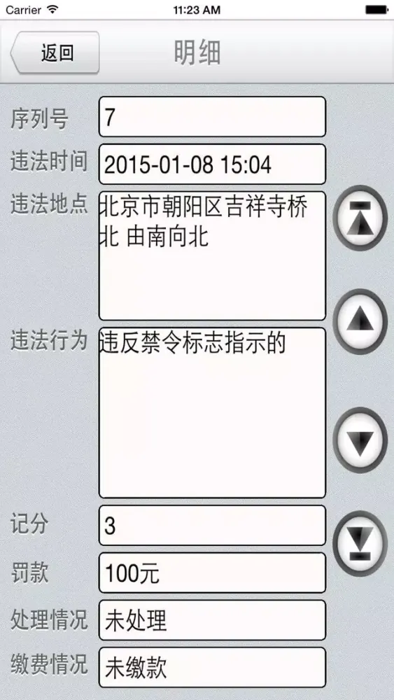 车辆违法查询应用截图
