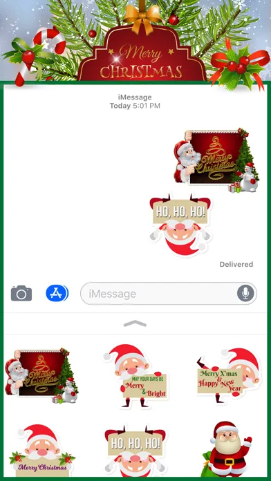 Capturas de pantalla de Santa Greetings Stickers