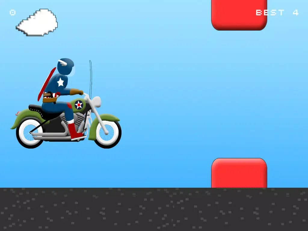Ảnh chụp màn hình của Captain America Motorcycle Mayhem iPad 