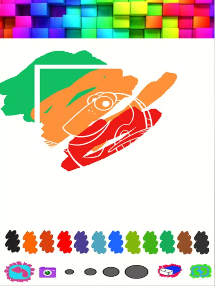 Paint Kids NEMO Coloring Version iPad  Screenshots