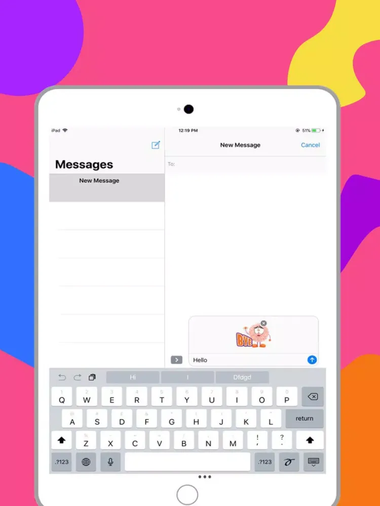 Cute Fluffy Emoji Sticker iPad  Screenshots