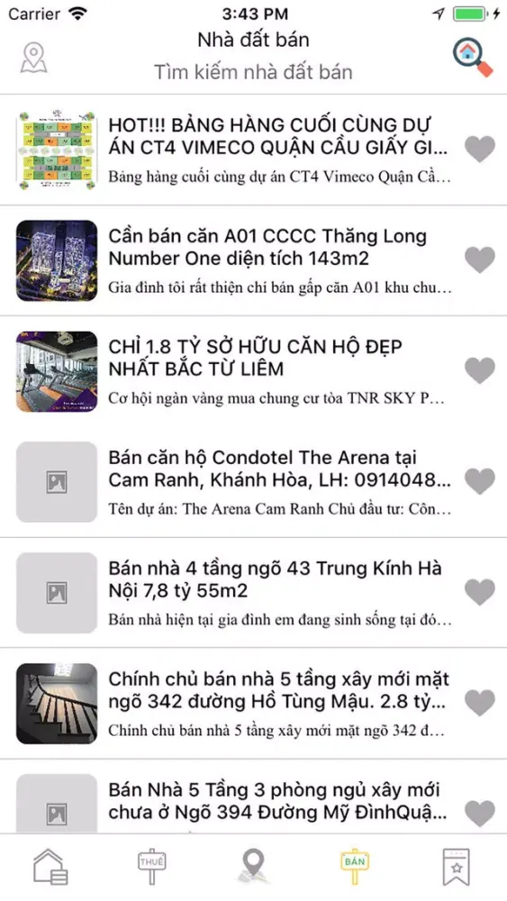 Tangkapan skrin Chợ Bất Động Sản