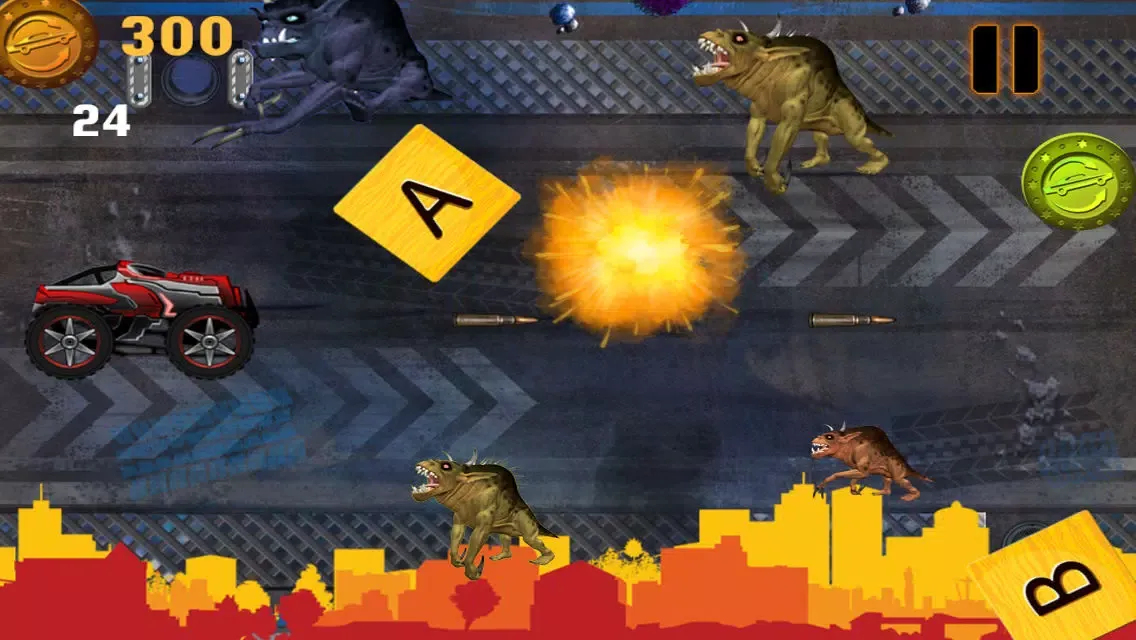 Abaiser Monster Trucks Vs Zombies: Words War Racing Game应用截图
