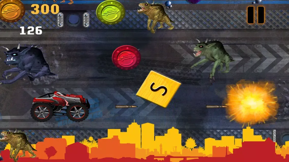Abaiser Monster Trucks Vs Zombies: Words War Racing Game应用截图