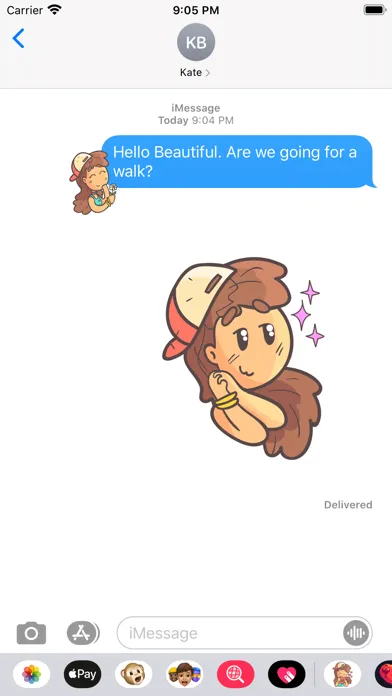 Capturas de pantalla de Skater Girl in a Cap Stickers