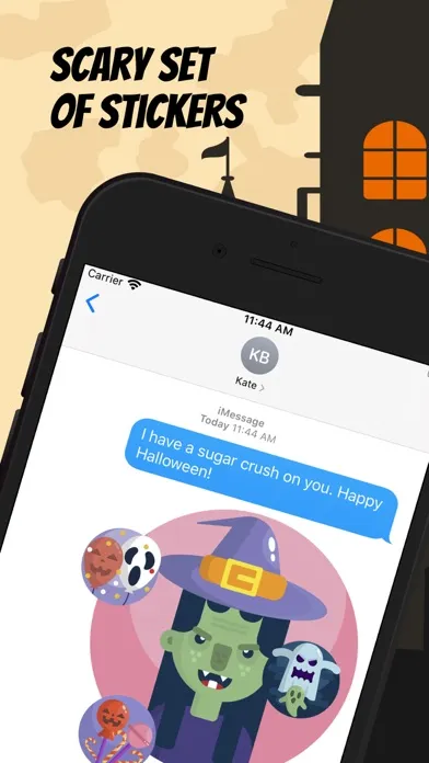Ảnh chụp màn hình của Scary Halloween Stickers App