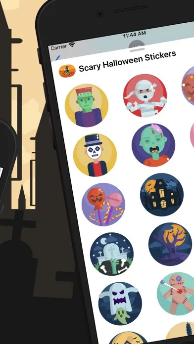 Ảnh chụp màn hình của Scary Halloween Stickers App