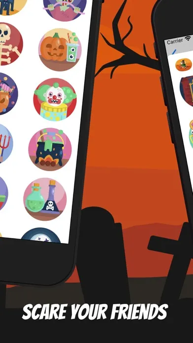 Ảnh chụp màn hình của Scary Halloween Stickers App