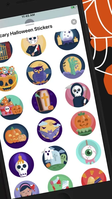 Ảnh chụp màn hình của Scary Halloween Stickers App