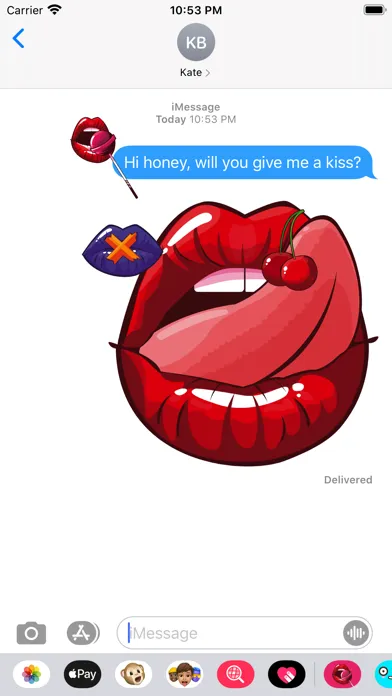Captures d'écran de Naughty Kiss: Adult Woman Lips