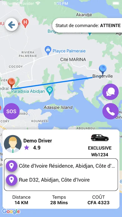 Tangkapan layar Taxi Choco
