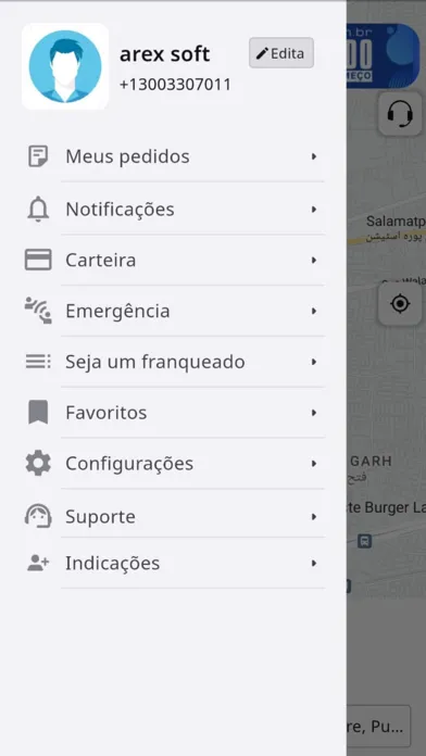Capturas de tela do Chofer - Passageiro