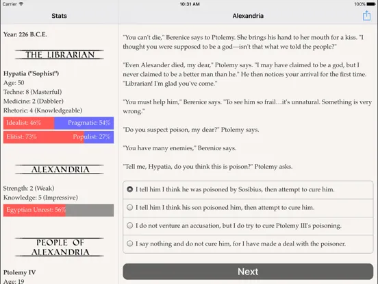 Choice of Alexandria iPad 应用截图
