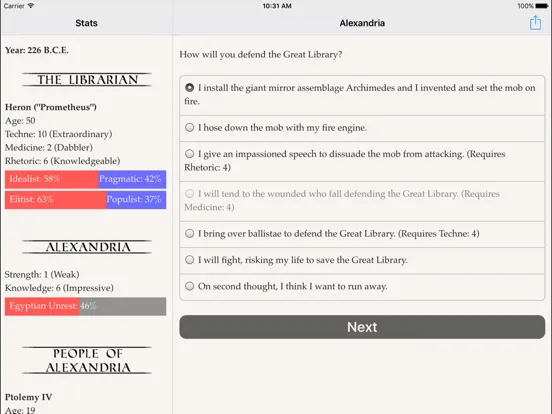 Choice of Alexandria iPad 应用截图