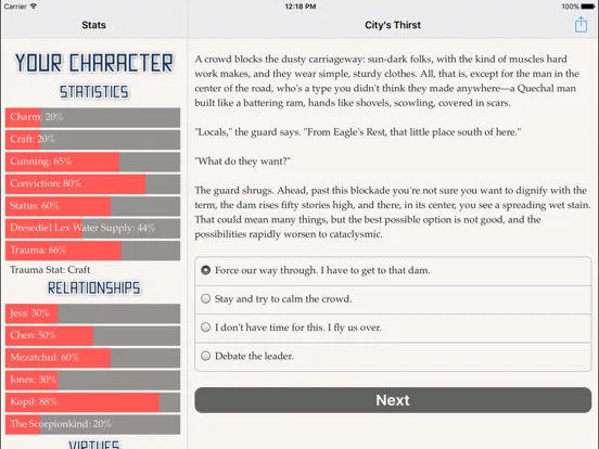 Deathless: The City's Thirst iPad  Screenshots