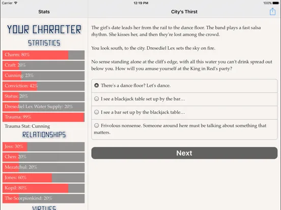 Deathless: The City's Thirst iPad  Screenshots