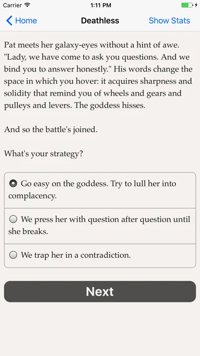 Tangkapan skrin Choice of the Deathless