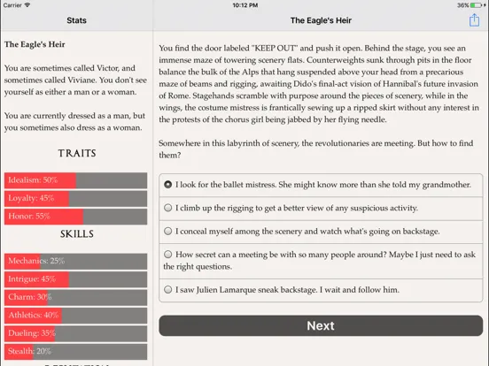 The Eagle's Heir iPad  स्क्रीनशॉट