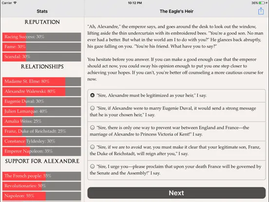 The Eagle's Heir iPad  स्क्रीनशॉट