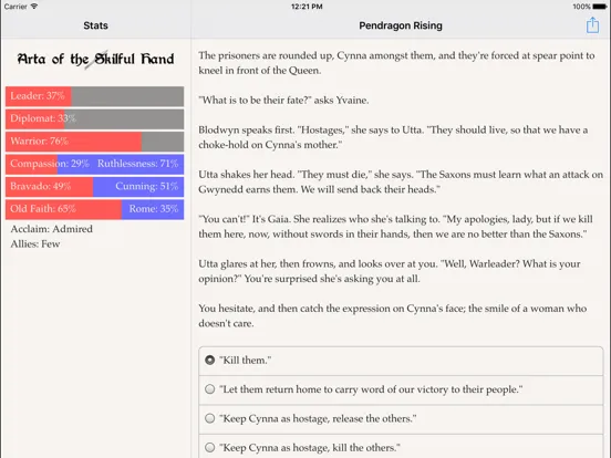 Pendragon Rising iPad  Screenshots