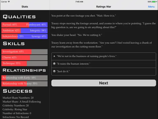 Скриншоты Ratings War iPad 