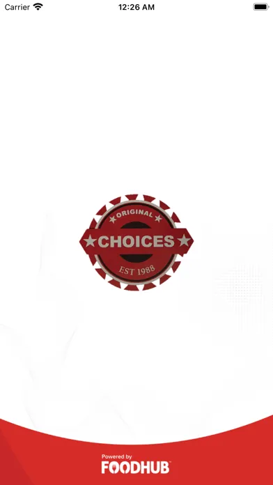 Choices Takeaway. Screenshots