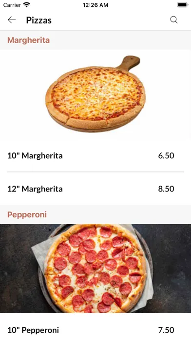 Choices Takeaway. Screenshots