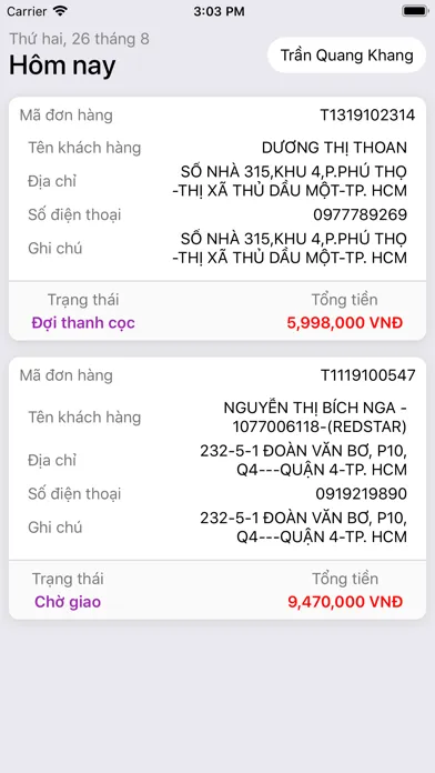 ChoLonDelivery应用截图