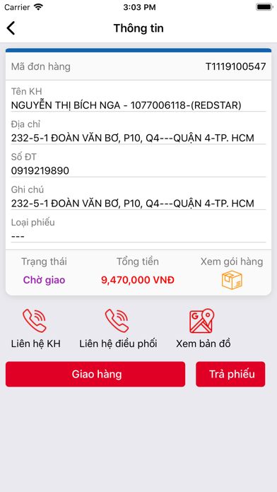 Captures d'écran de ChoLonDelivery