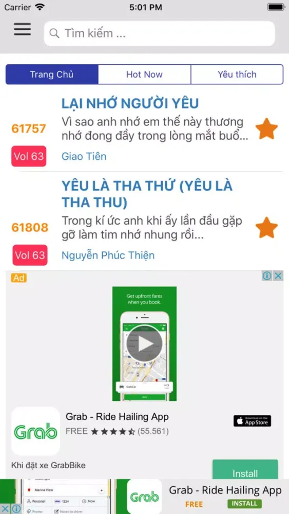 Chọn bài hát स्क्रीनशॉट