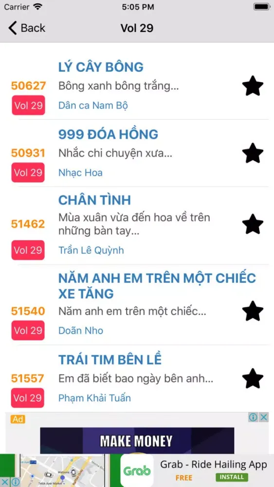 Chọn bài hát स्क्रीनशॉट