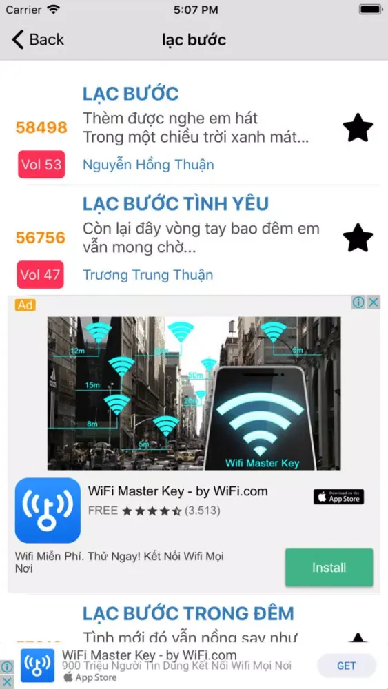 Chọn bài hát स्क्रीनशॉट