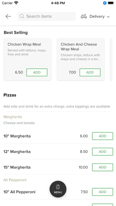 Capturas de pantalla de Chookys Chicken & Pizza