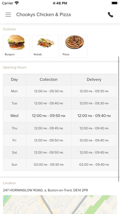 Capturas de pantalla de Chookys Chicken & Pizza