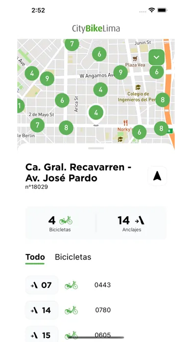 Capturas de pantalla de CityBike Lima