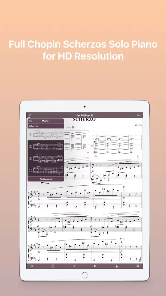 Ảnh chụp màn hình của Chopin: Scherzos